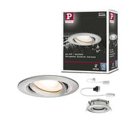 Paulmann 93662 Encastrés Premium Nova, IP65, orientable, max. 1x35W, GU10/GU5,3, 51mm, Acier brossé/Alu, 936.62