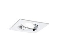 Paulmann Spot encastré Nova 93674 – LED GU10 6W 4000K IP65 93x93 mm orientable – Blanc-chrome