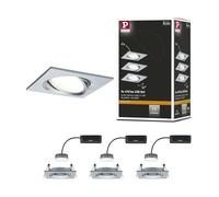Paulmann 93680 Luminaire à LED encastrable jeu de 3 18 W Aluminium (tourné)