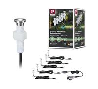 Paulmann 93694 Outdoor Plug&Shine Kit encastrés extérieur MicroPen II, 5x0,22W, IP67, 3000K, Acier inoxydable