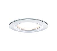 Paulmann 93861 Kit encastrés Premium Coin Slim, rond, fixe LED 1x6,8W, 2700K, 230V, 51mm, Chrome/Alu
