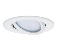 Paulmann 93864 Kit encastrés Premium Coin Slim, rond, orientable, LED 3x6,8W, 2700K, 230V, 51mm, Blanc mat/Alu
