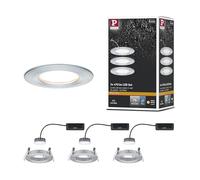 Paulmann Spot LED encastrable pour salle de bains jeu de 3 18 W aluminium (brossé)