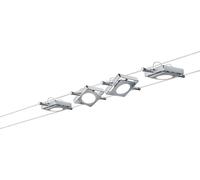 Paulmann 94107 Système de câbles CC MacLED 4x4W, Chrome mat, 230/12V CC, 36VA, Métal