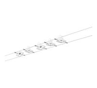 Paulmann 94134 Système de Câbles Mac II Blanc Éclairage sur Câbles 5 Spots avec Corde de Tension et Transfo 10W max, GU5,3 Luminaire sans Ampoules