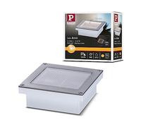 Paulmann Spot solaire encastré Aron – LED 3000K, acier inoxydable brossé, détecteur, IP67