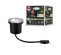Paulmann 94274 Plug & Shine Lampe d'extérieur LED Zigbee encastré de sol RGBW avec 1x3,7 Watt dimmable IP65 argent éclairage de jardin métal 3000 K