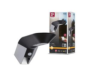 Paulmann 94279 Applique LED solaire ZigBee Soley Luminaire d'extérieur incl. 1x1 watt IP44 Protection anti-projections d'eau Anthracite Éclairage de jardin plastique Métal Blanc chaud 3000 K