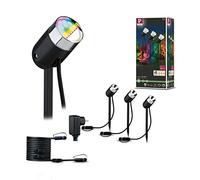 Paulmann Projecteur de jardin LED Pike Set de base 94284 ZigBee RGBW 3×4,5W gradable IP44 Anthracite