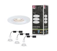 Paulmann Spot encastrable LED Nova Mini Coin 94299 - jeu de 3x4W 2700K Blanc dépoli