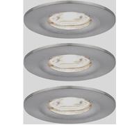 Paulmann Spot encastrable LED Nova mini 94301 – 3x4W 2700K Blanc chaud Acier brossé