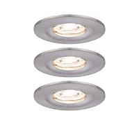 Paulmann Spot encastrable LED Nova mini 94301 – 3x4W 2700K Blanc chaud Acier brossé