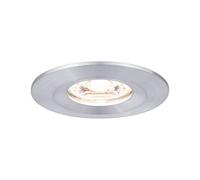 Paulmann 94304 LED Nova mini Spots encastrés Coin rond fixe incl. 1x4 watts Spot encastré pour plafond Alu tourné Lampe encastrée aluminium Blanc chaud 2700 K