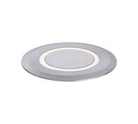 Paulmann 94363 luminaire d'extérieur LED encastré sol IP67 rond incl. 1x2 watts Acier inox. brossé lampe d'extérieur Acier inoxydable, plastique 3000K
