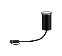 Paulmann 94370 Plug & Shine Lampe d'extérieur LED encastrable au sol IP67 3000 K 6 W Gris Intensité variable Système d'éclairage de jardin en aluminium