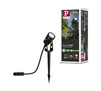 Paulmann 94374 Plug & Shine LED Projecteur de jardin blanc chaud Spot individuel IP65 3000K 3,5W noir