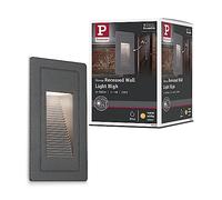 Paulmann 94382 luminaire d'extérieur LED encastré mural High IP65 Blanc chaud 105x60 mm carré incl. 1x4 watts éclairage extérieur Noir lampe d'extérieur aluminium lampe de jardin 3000 K