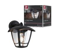 Paulmann 94392 luminaire d'extérieur applique d'ext. Classic Curved IP44 gradable éclair. ext. Clair, Noir lampe d'ext. plastique lampe de jardin E27