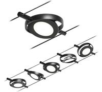 Paulmann 94418 Système complet d'éclairage sur câble LED intégrée LED noir (mat), chrome