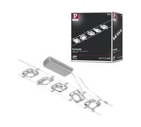 Paulmann 94420 Corduo Kit de système à câble LED RoundMac DC, 5 x 4,5 watts inclus, extensible, chrome mat, chrome, câble métallique, 3 000 K