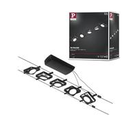 Paulmann 94424 Corduo Système de câbles LED Kit MacLED DC avec 5 x 4,5 watts extensibles Noir mat, chrome Câble métallique 3000 K