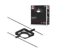 Paulmann 94425 Système de câble LED Corduo Spot MacLED DC, avec 1 ampoule de 4,5 W, extensible, noir mat, câble métallique chromé, 3000 K