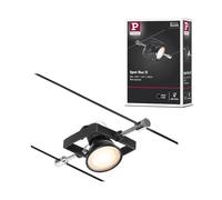 Paulmann Lampe de suspension GU5.3 CorDuo Mac II – 10 W max – Noir mat/Chrome
