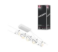 Paulmann Système d'éclairage sur câble CorDuo 94438 – 5 lampes GU5.3, blanc mat/chrome