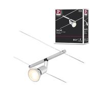 Paulmann 94443 CorDuo Système de Câbles Spot Salt DC Individuel 10 watts max, Éclairage Extensible Chrome Mat Matière Plastique GU5,3 Système de Câbles sans Ampoules