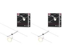 Paulmann 94445 CorDuo Système de Câbles Spot Salt DC Individuel 10 watts max, Éclairage Extensible Blanc Mat Matière Plastique GU5,3 Système de Câbles sans Ampoules (Lot de 2)