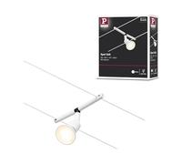Paulmann 94445 CorDuo Système de Câbles Spot Salt DC Individuel 10 watts max, Éclairage Extensible Blanc Mat Matière Plastique GU5,3 Système de Câbles sans Ampoules