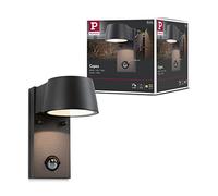 Paulmann 94453 luminaire d'extérieur LED applique d'extérieur Capea avec détecteur de mouv. IP44 incl. 1x6 W Noir lampe d'extérieur aluminium 3000 K