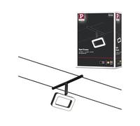 Paulmann 94486 Spot LED avec 1 x 4,8 W Blanc chaud Noir mat Plastique chromé Système d'éclairage en métal 3000 K