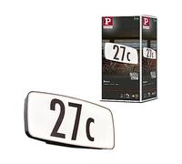 Paulmann 94506 LED lum. extérieur numéro maison Sheera résistant à l'eau de mer détecteur de crépuscule/mouvement IP44 incl. 1x6,5W blanc chaud 3000K