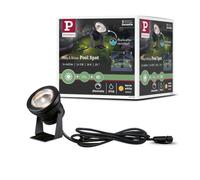 Paulmann 94559 Plug & Shine LED Luminaire d'extérieur Spot Luminaire pour bassin IP68 avec 1x5 W dimmable Blanc chaud Noir Aluminium 3000 K