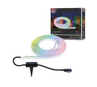 Paulmann 94561 Plug & Shine LED Luminaire extérieur Stripe smart home Zigbee Smooth IP67 5 m, avec 1x22 W, dimmable, RGBW, contrôle des couleurs, blanc, matière plastique, 3000 K