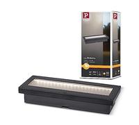 Paulmann Luminaire solaire encastré de sol Domenic IP67 3000 K 0,1 W Noir 20 x 8 cm