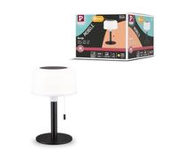Paulmann 94607 Lampe à poser rechargeable à LED solaire Bartja IP44 2700 K Noir USB-C batterie mobile lampe à poser