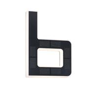 Paulmann 94651 LED n° de maison solaire B IP44 Blanc chaud batterie remplaçable incl. 1x0,2W lumin. sol. noir, lampe sol. plast. éclair. sol. 3000K