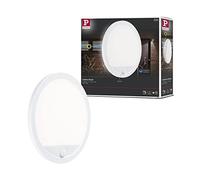 Paulmann 94662 lumin. ext. LED Panel Lamina détecteur de mouv. IP44 rond incl. 1x14,5W blanc chaud Blanc panneau ext. plastique Panneau lumineux 3000K