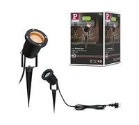 Projecteur de jardin LED Lumière dorée favorable aux insectes IP65 rond 92mm 2200K 4,3W 320lm 230V 38° Noir Métal Noir G