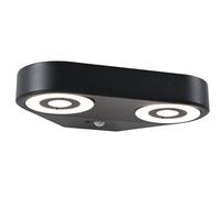 Paulmann LED Applique murale d'extérieur Silma Détecteur de mouvement àcrépusculaire (IR) Double sortie de lumière