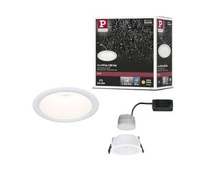 Paulmann 94872 Spots encastrés LED 3-Step-Dim Cole IP44 rond 88 mm Coin 6W 470lm 230 V 2700 K Blanc