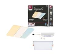 Paulmann 95379 Panneau LED spots encastrés Veluna VariFit IP44 White Switch 185x185 mm carré incl. 1x14 watts plafonnier transparent plastique 3000 K