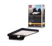 Paulmann 95393 luminaire ext LED applique ext. solai. luminaire ext. Solveig avec dét. de mouv. IP44 carré incl 1x4,8W Noir lampe ext. plastique 3000K