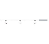 Paulmann 95459 Kit URail Barelli, max. 3x10W, GU10, Chrome mat/Chrome, 230V, Métal/Synthétique, 1m