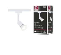 Paulmann 95635 URail Spot sur rail Salt GU10 max. 10 W, dimmable, 230 V, blanc signal, système de rail URail - libre choix de l'ampoule