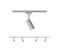 Paulmann 96900 Kit URail Tubo 4x5W, Chrome mat/Chrome 230 V, Métal/Plastique