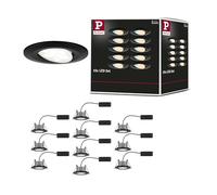 Paulmann 98198 LED Spot encastrés Calla kit de 10 pièces IP65 rond 90 mm 30° 10x5W 10x430lm 230V White Switch noir mat