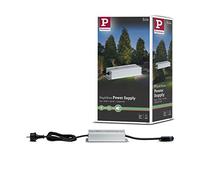 Paulmann 988.50 Plug & Shine Bloc d'alimentation pour l'extérieur 150W pour lampes de jardin - Câble d'alimentation 50 m avec boîtier en aluminium étanche 24V pour dehors IP67 24V DC argent 22,3 x 7 x 4 cm
